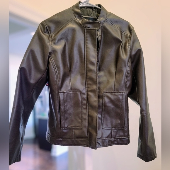 Brandon Thomas Brown Bikerd Leather Jacket - Picture 1 of 4